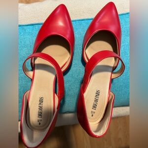 Dream Pairs Women's Bold Red Flats